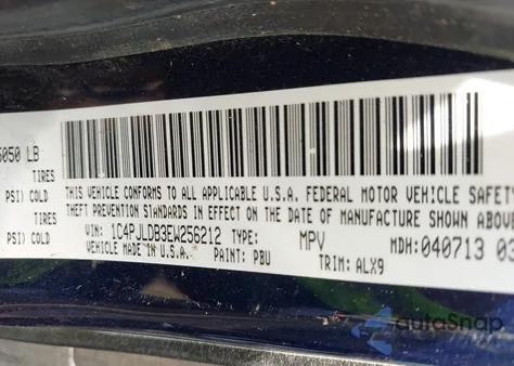 2014 Jeep Cherokee Limited из США, поврежденный, VIN 1C4PJLDB3EW256212